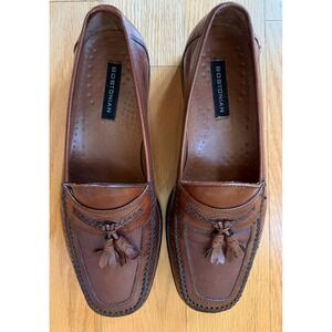Bostonian Classics Men's Brown Leather Loafers Size 8.5W Tassels